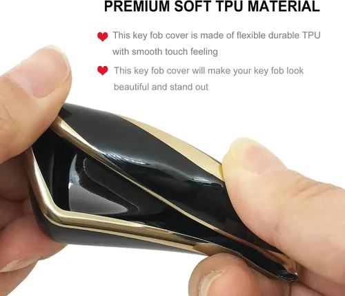 Miniatura 5 de Funda para llavero Honda con llavero de TPU suave para llave de coche completa para Honda Accord Civic CRV Pilot Passport Insight EX Touring, Negro