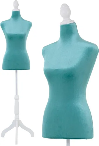 Miniatura 9 de Torso de Maniquí Forma de Vestido Altura Ajustable Maniquí Femenino Modelo de Exhibición Cuerpo de Torso Soporte Trípode Formas de Ropa