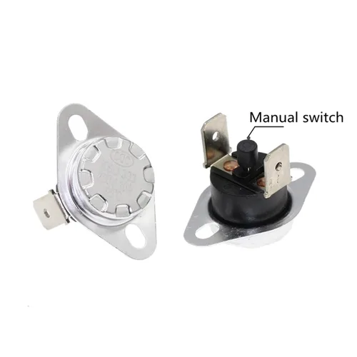 Miniatura 2 de 10PCS KSD301 KSD303 10A 45 150 C Degrees Celsius Manual Reset Thermostat Normally Closed Temperature Switch (Color : 95C)(100c)