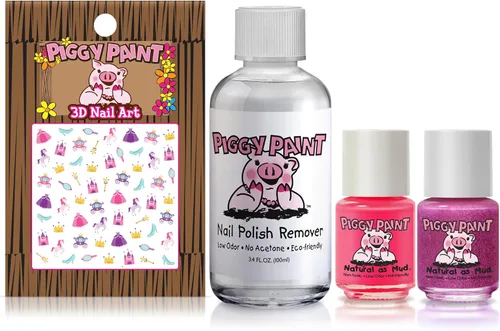Miniatura 2 de Piggy Paint Esmalte de uñas para niñas 100% no tóxico, seguro, libre de crueldad, vegano y de bajo olor para niños, Pretty Princess