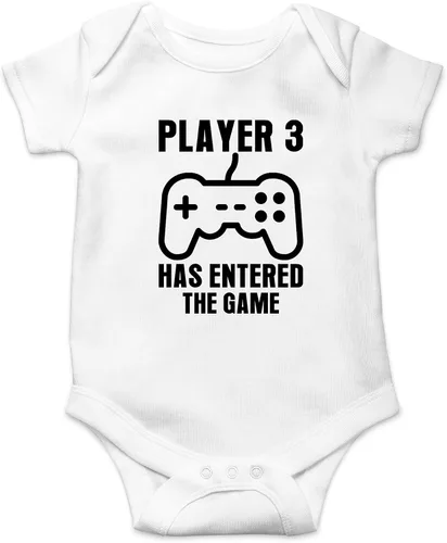 Crazy Bros Tee's Player 3 Has Entered the Game - Body para bebé, divertido traje de niño para bebé, lindo unisex y cómodo humor