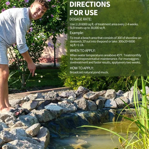 Miniatura 7 de Reductor de suciedad, tabletas de solución de lodo natural de 5 libras, control de suciedad y olor para estanques y lagos, seguro para peces