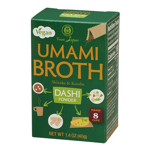 Muso From Japan Umami Caldo Dashi en polvo, vegano, 1.4 onzas (paquete de 1)