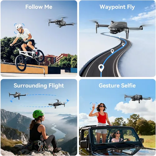 Miniatura 5 de Dron GPS con cámara para adultos 4k, motor sin escobillas, retorno automático a casa, sígueme, posicionamiento óptico, transmisión de video FPV 5G