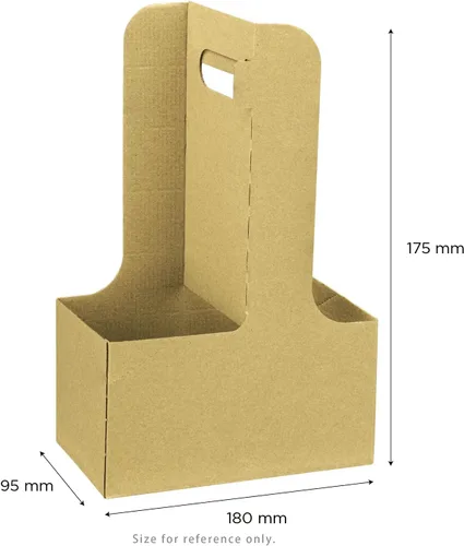 Miniatura 6 de Karat Transportador de bebidas de cartón con asa [250 quilates] – Resistente portador de café de 2 tazas para bebidas calientes/frías, se adapta a