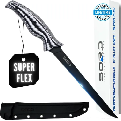 Miniatura 6 de SORD - Cuchillo de pesca – Cuchillo utilitario de 5 pulgadas para pesca y caza – Equipo de caza de hoja fija y equipo de pesca – Incluye funda Kydex