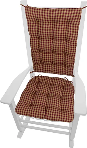 Miniatura 29 de Barnett Home Decor Cojines de silla mecedora de algodón Duck Tan – Tamaño extragrande Jumbo – Almohadilla de asiento de espuma de látex de 19 x 19