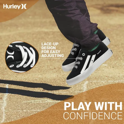 Miniatura 2 de Hurley Boardy - Tenis de skater con cordones, tenis bajos con cordones, a la moda, para niños y niñas, ligeros, clásicos, casuales, para niños