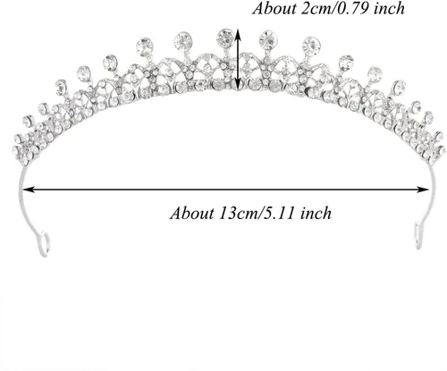 Miniatura 2 de Crystal Tiara Crown For Women Bridal Hair Ornaments for Birthday Pageant Wedding Prom Women Girls Hair Accessories