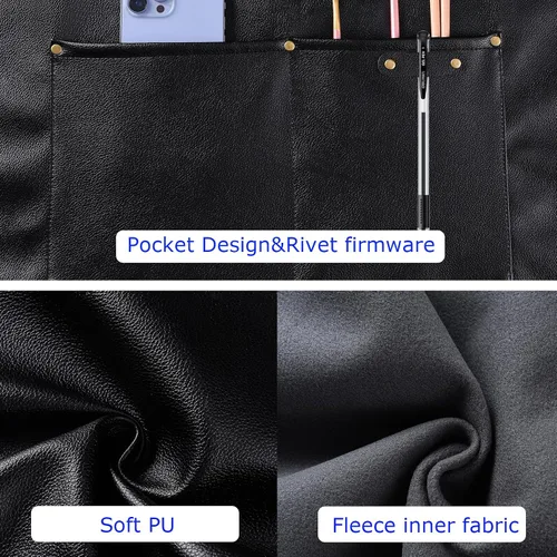 Miniatura 4 de eywlwaar Delantal impermeable de poliuretano con 2 bolsillos grandes, delantal ajustable a prueba de aceite para cocina, lavavajillas, cocina, 29.92