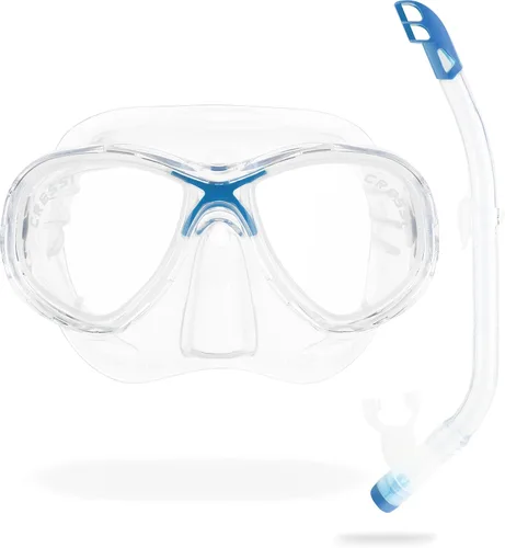 Cressi Kids' C Estrella VIP Jr Clear/Lime Junior Snorkeling/Diving Combo Set