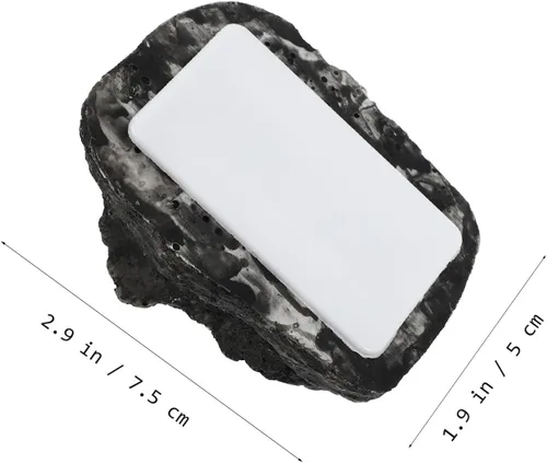 Miniatura 3 de Vaguelly Caja oculta de llaves de piedra falsa para exteriores, resina para ocultar una llave, almacenamiento seguro para casa, jardín, decorativo
