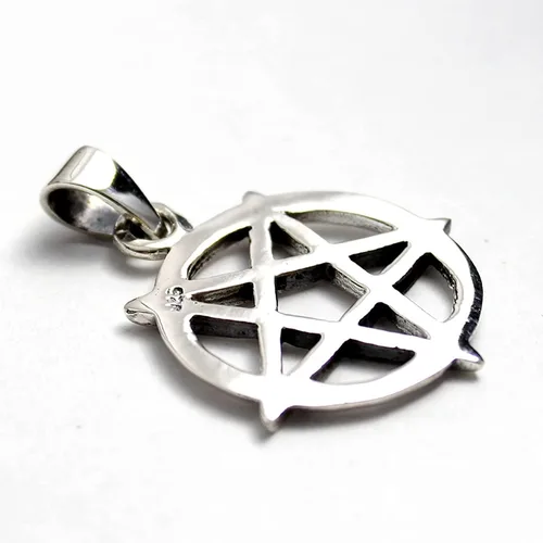 Miniatura 2 de COSUMOSU Inverted Pentacle Devil star 925 Sterling Silver Pendant Charm