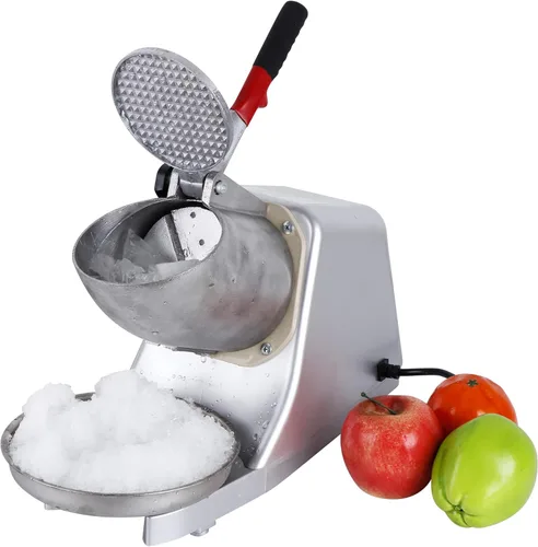 Máquina de afeitar de hielo eléctrica de 300 W y máquina de cono de nieve Máquina de afeitar de hielo Trituradora de hielo 143 libras (plata)