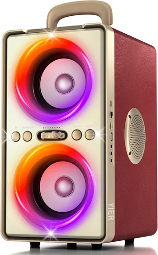 Miniatura 12 de YIER Altavoz Bluetooth, altavoz de fiesta de pico de 240 W con graves grandes, tiempo de reproducción de 20 horas, TWS, BT5.3, caja de auge