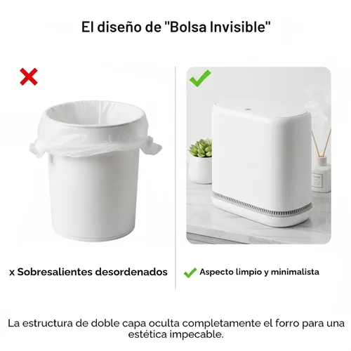 Miniatura 2 de MOPALL Cubo de basura a prueba de perros con tapa, cubo de basura delgado de baño de 3.3 galones con cubo interior, se adapta a bolsas estándar de 4