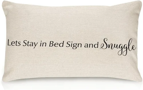 Miniatura 23 de Sweet Dreams - Fundas de almohada lumbar de lino y algodón de 12 x 18 pulgadas, funda de almohada rectangular decorativa de granja, divertida