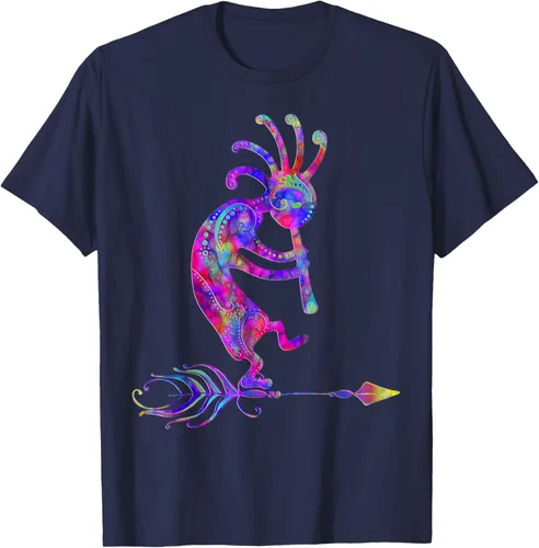 Miniatura 76 de Native American Kokopelli With Feather 2 - Camiseta Fan Fun, Negro, S