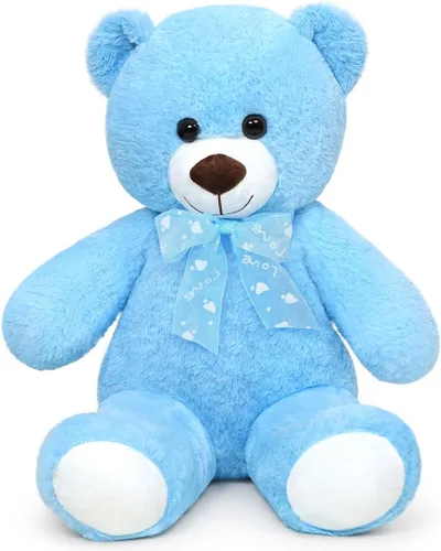 Oso de Peluche Animal de Peluche 24'' Pequeño Oso de Peluche Juguete de Peluche Regalo para San Valentín Navidad Cumpleaños Azul