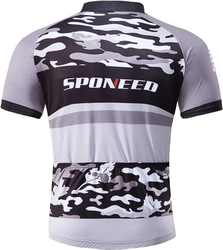 Miniatura 9 de sponeed Conjunto de traje de ciclismo para hombre, camiseta de ciclismo de carretera, pantalones cortos de ciclismo de trianthlon