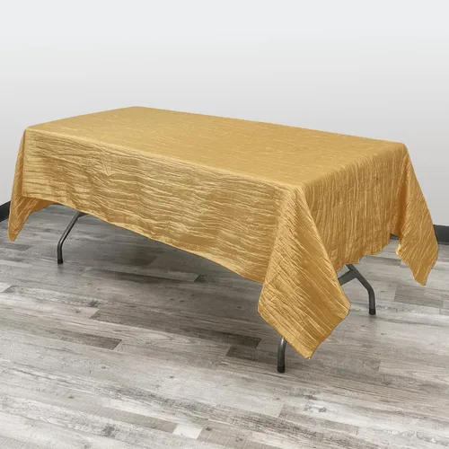 Miniatura 43 de YOUR CHAIR COVERS - Mantel Rectangular de Tafetán Arrugado de 90 x 132 Pulgadas - Azul Polvoriento, Manteles Rectangulares para Mesas Rectangulares