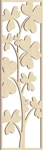Miniatura 103 de 9 3/8 pulgadas de ancho x 24 3/8 pulgadas de alto x 1/4 pulgadas de alto, Bradford Paneles de pared decorativos de madera de calado, roble rojo rojo