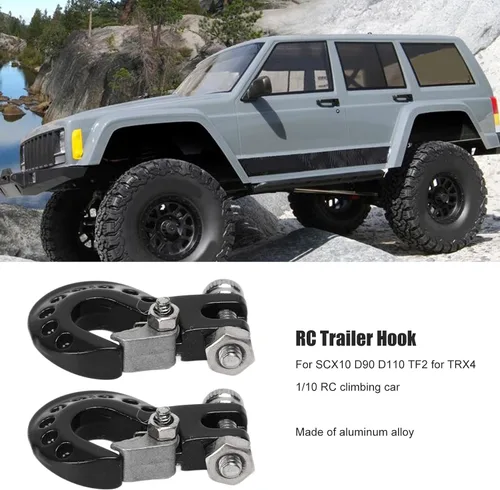 Miniatura 2 de 2 ganchos de remolque de cabrestante RC - Gancho de remolque de aleación de aluminio para escalada de automóvil para camión oruga escala 1/10 SCX10