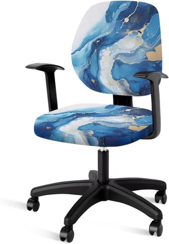 Miniatura 21 de Talayituse - Funda para silla de oficina o computadora con estampado de estrellas de playa, funda de asiento dividida elástica, extraíble y lavable