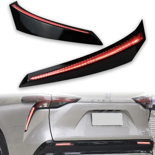 Lente Roja Faro Antiniebla Trasero LED Luces de Freno y Cola Señal de Destello Secuencial Lámpara 3 en 1 Reemplazo Compatible con Toyota Sienna LE