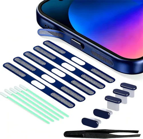 Miniatura 10 de 20 tapones antipolvo para iPhone 14, 14 Pro Max, 13, 13 Pro Max, 12, 12 Pro Max, 11, 11 Pro, X, XS, XR, 8, 7, iPhone Lightning puerto de carga