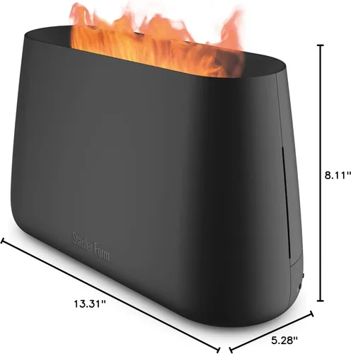 Miniatura 5 de Stadler Form Humidificador y difusor de aroma Ben, nebulizador ultrasónico para habitaciones de hasta 270 pies cuadrados, incl. efecto fuego Negro