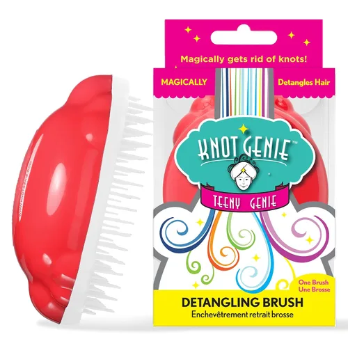 Miniatura 17 de Knot Genie Teeny - Cepillo desenredante para niños (sueño de aguamarina), cepillo desenredante perfecto para cabello rizado, separa suavemente