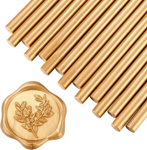 Miniatura 30 de Yoption 15 barras de cera para sellar pistola de pegamento para sello de cera, ideal para invitaciones de boda, sobres, tarjetas, ideas de regalo