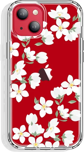 Miniatura 8 de GYZYA Funda transparente para iPhone 14 y iPhone 13 de 6.1 pulgadas con diseño de patrón, funda protectora delgada de TPU + parachoques a prueba