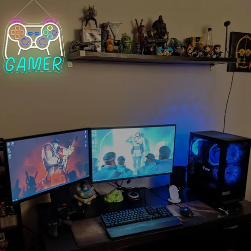 Miniatura 3 de Horseneon Letrero de Neón para Gamers con Luces LED Decoración de Pared para Salas de Juegos Letreros de Neón, Configuraciones de Esports y Cuevas