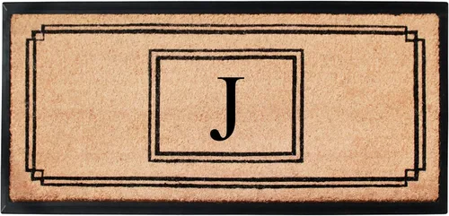 Miniatura 28 de A1HC - Tapete de puerta con monograma de fibra de coco natural para puerta delantera, 24 x 48, felpudo duradero tratado anti-desprendimiento
