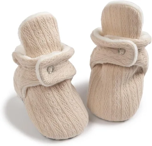 Miniatura 164 de Sawimlgy - Botines de algodón antideslizantes para recién nacido, con agarre, para cuna o para el invierno