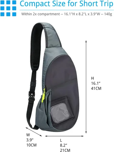 Miniatura 3 de Mochila cruzada para hombres y mujeres, mochila para el pecho, bolsa de hombro, gimnasio, ciclismo, viajes, deportes al aire libre