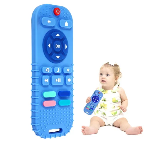 Miniatura 19 de Juguetes de dentición de silicona Hooku para bebés de 0 a 6 meses, mordedores para bebés de 6 a 12 meses, mordedor remoto para bebé, juguetes