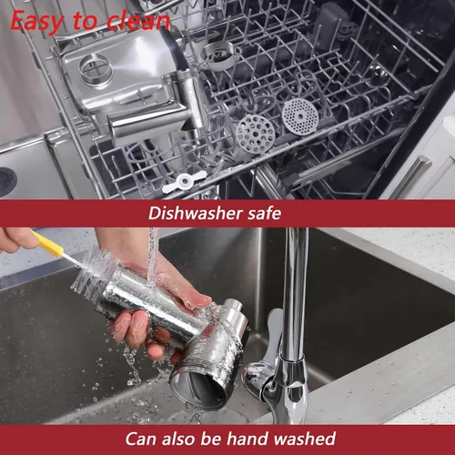 Miniatura 6 de KINGEAGLE - Accesorio para molinillo de alimentos para mezcladores KitchenAid, juego de accesorios para picadora de carne de acero inoxidable apto