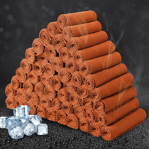Miniatura 12 de Honoson Toalla de enfriamiento a granel – Toallas frescas para cuello y cara, microfibra transpirable y deportiva para gimnasio, yoga, viajes, Azul