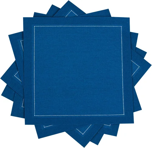 Miniatura 34 de Servilletas de cóctel de algodón blanco, 100% algodón, paquete de 50 unidades, 4.5 x 4.5 pulgadas, calidad de hotel, suaves y absorbentes, ideales