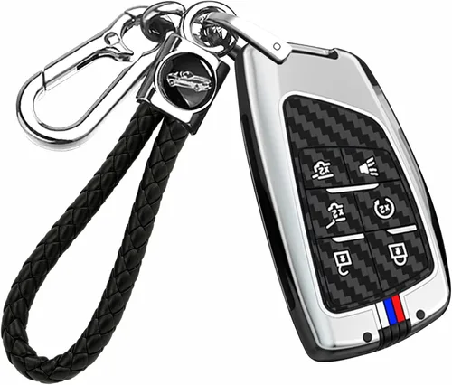 Miniatura 10 de Funda para llave de coche para Chevy Silverado Suburban Tahoe Equinox Traverse GMC Terrain Yukon Denali Acadia Buick Envision 2021-2025 Marco