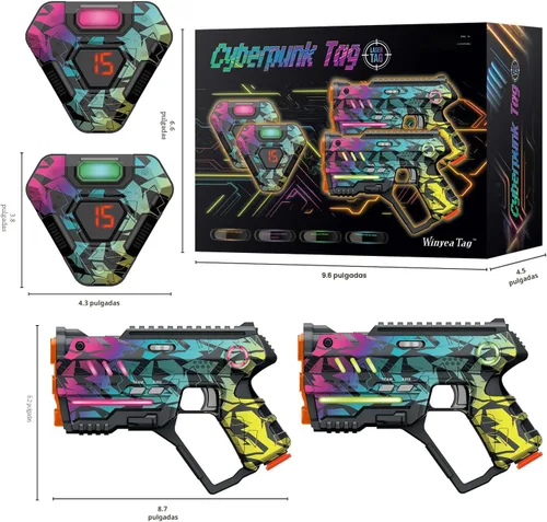 Miniatura 6 de Juego de Laser Tag de 2, Juego de Laser Tag para Niños Juego Interior y Exterior, Ideas de Regalo para Niños Adolescentes y Adultos, Juguetes