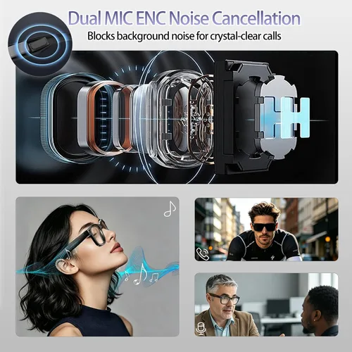 Miniatura 7 de Lentes inteligentes AI con cámara HD de 8 MP para hombres y mujeres, 1080P, para grabación de video, traducción en tiempo real, audio de oído