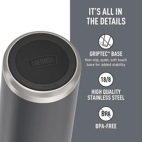 Miniatura 4 de THERMOS Serie ICON, Botella de acero inoxidable para bebidas, Granito, 40 oz