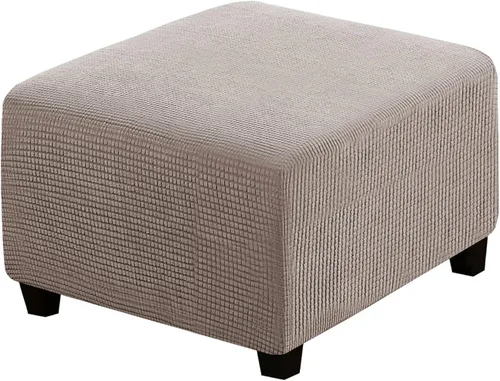 Miniatura 109 de H.VERSAILTEX Funda otomana rectangular de 29 a 34 pies para reposapiés, fundas protectoras para reposapiés, con tela jacquard elástica, gruesa