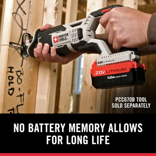Miniatura 4 de PORTER-CABLE Batería de litio de 20 V MAX*, 4.0-Ah, paquete de 2 (PCC685LP)