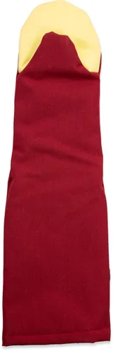 Miniatura 32 de San Jamar KT0215 Kool-Tek Manopla de protección para horno para temperatura convencional Nomex, 15" de longitud, rojo