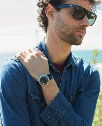 Miniatura 10 de Orient Bambino Ver. 2' Reloj de vestir automático japonés de acero inoxidable y cuero para hombre